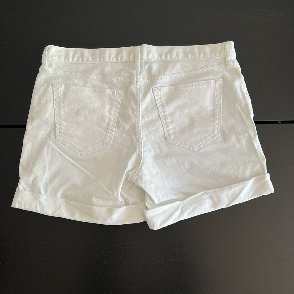 Eddie Bauer Boyfriend Rolled Up White Jean Shorts - Picture 6 of 13